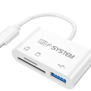 F-System Lettore 3 in 1 Type-C + Adattatore