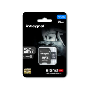 INTEGRAL Micro SD 16 GB Classe 10 90MB/S con adattatore